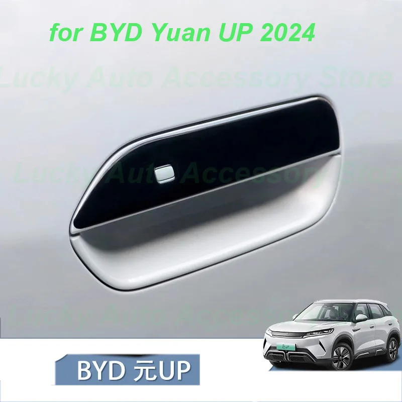 Car Door Exterior Handles Cover for BYD Yuan UP 2024 Handle Soft Plastic Cover Anti-scratch Frame Exterior Accessories