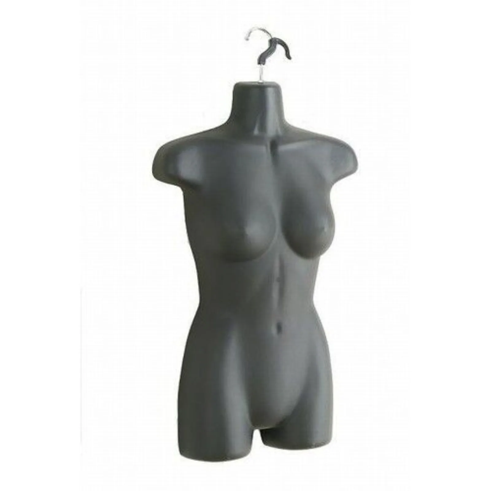 

Brand New 1 Women's Dress Mannequin (Hard Plastic/Black) with Hook Hanging -