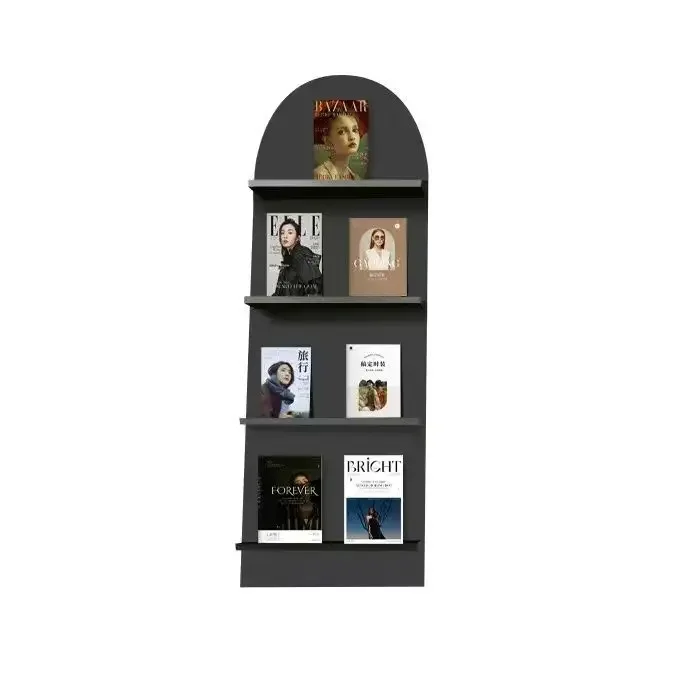 

Ancient magazine rack in the wind, floor-to-ceiling display rack against the wall, book rack, newspaper rack, solid wood
