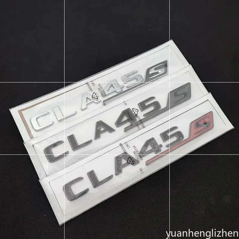 Image of 3D-Buchstaben CLA 45 S ABS-Emblem TURBO 4matic für neue AMG Auto Kotflügel Kofferraum C117 C118 CLA45S Aufkleber Auto-Umbau Zubehör