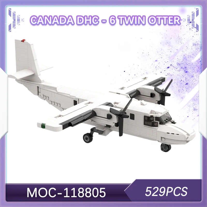 

529PCS Urban Aircraft Series Canada DHC - 6 Twin Otter Building Block Assembly Universal Airplane Education KID GIFT MOC-118805