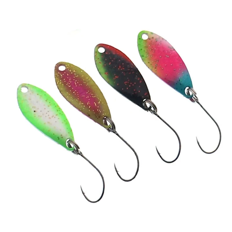 

Copper Spoon Trout Lures1.5g 25mm UV Colors Ultralight Fishing Tackle Freshwater Artificial Bait