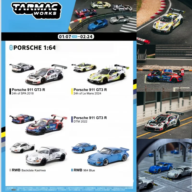 1:64 Maßstab 2026 Limitierte Auflage 911 GT3 R Sonderedition 7-11 Limitierte Menge Legierung Miniatur-Replikat Automodell, auf Lager