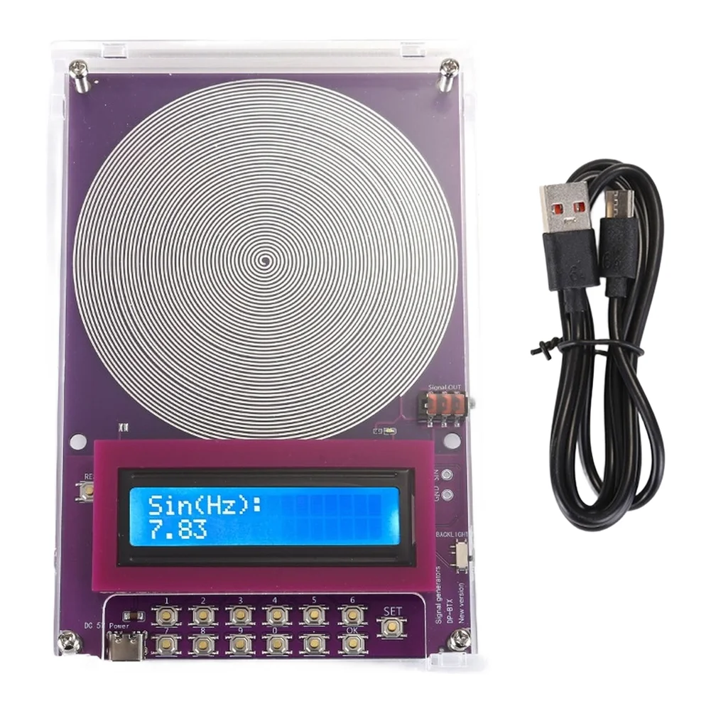 

Generates Stable 7.83Hz FOR SCHUMANN Waves With Adjustable Frequency 0.01-100,000Hz For Precise Tuning Generator And Data Cable