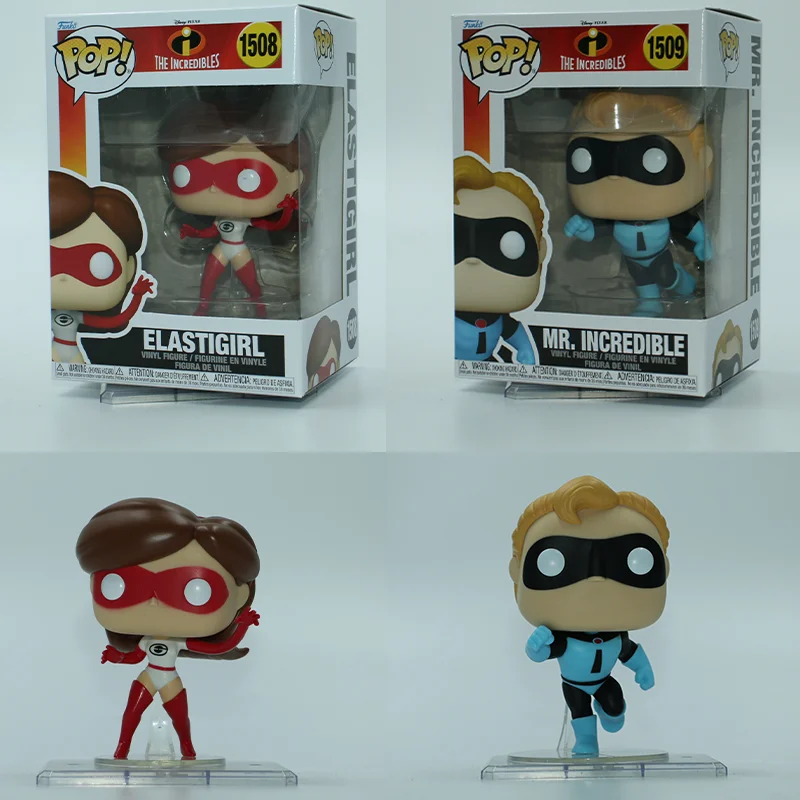 

Funko POP The Incredibles 20th Anniversary Mr. Incredible Elastigirl #1508 1509 Vinyl Figure Figurine Collectible Toy Gift