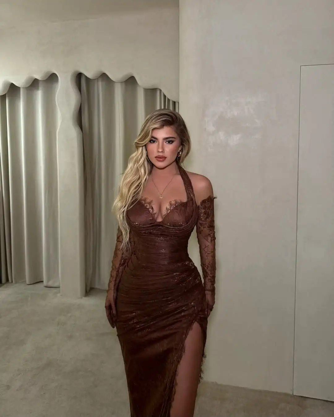 Ofherown Lace Appliques Mermaid Evening Dresses Halter Sweetheart Neck High Slit Prom Gowns for Special Occasion Customized