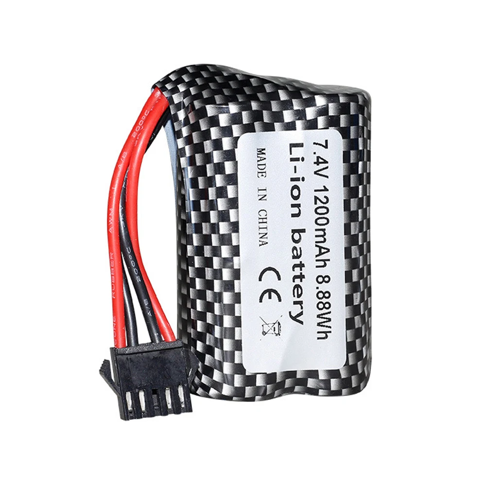 7.4V 1200mAh 18500 Li-ion battery with SM-5P plug for remote controll stunt cars RC trucks RC boats toys accessories 7.4V 2S 15C