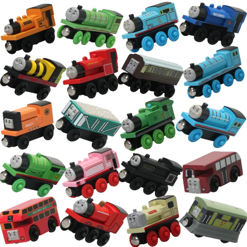 Thomas And Friends Wooden Trains Magnetic Connectable Track Trains Toys Handel Molley Lady Diesol Oliver Donald Educational Toys