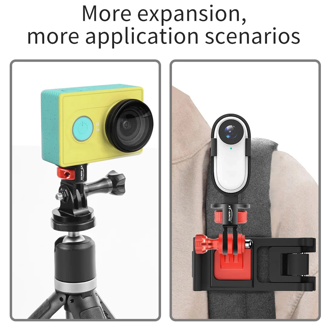 360° Drehbarer 1/4-Zoll-Schraubenadapter Mini-Stativadapter für GoPro Hero 13 12 für POCKET4 für Insta360 ONE Action-Kamera Zubehör – Detail 10