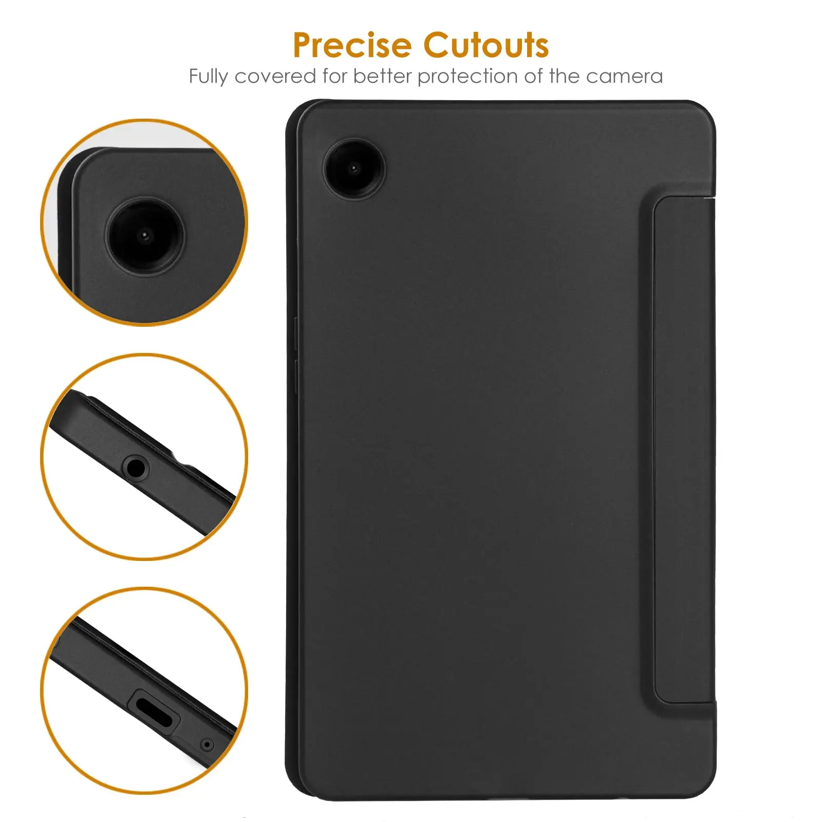 Lightweight Soft Tablet Case for Samsung Galaxy Tab A9 8.7 inch 2023 Released Tri-fold Foldable Stand Smart Protective Cover