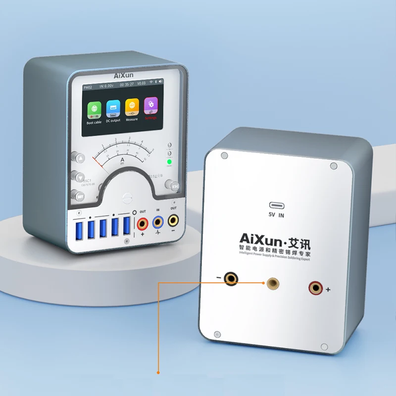 AIXUN PM02 alat uji daya, Multi fungsi diatur nyaman bouting satu tombol + tampilan arus mekanis Digital