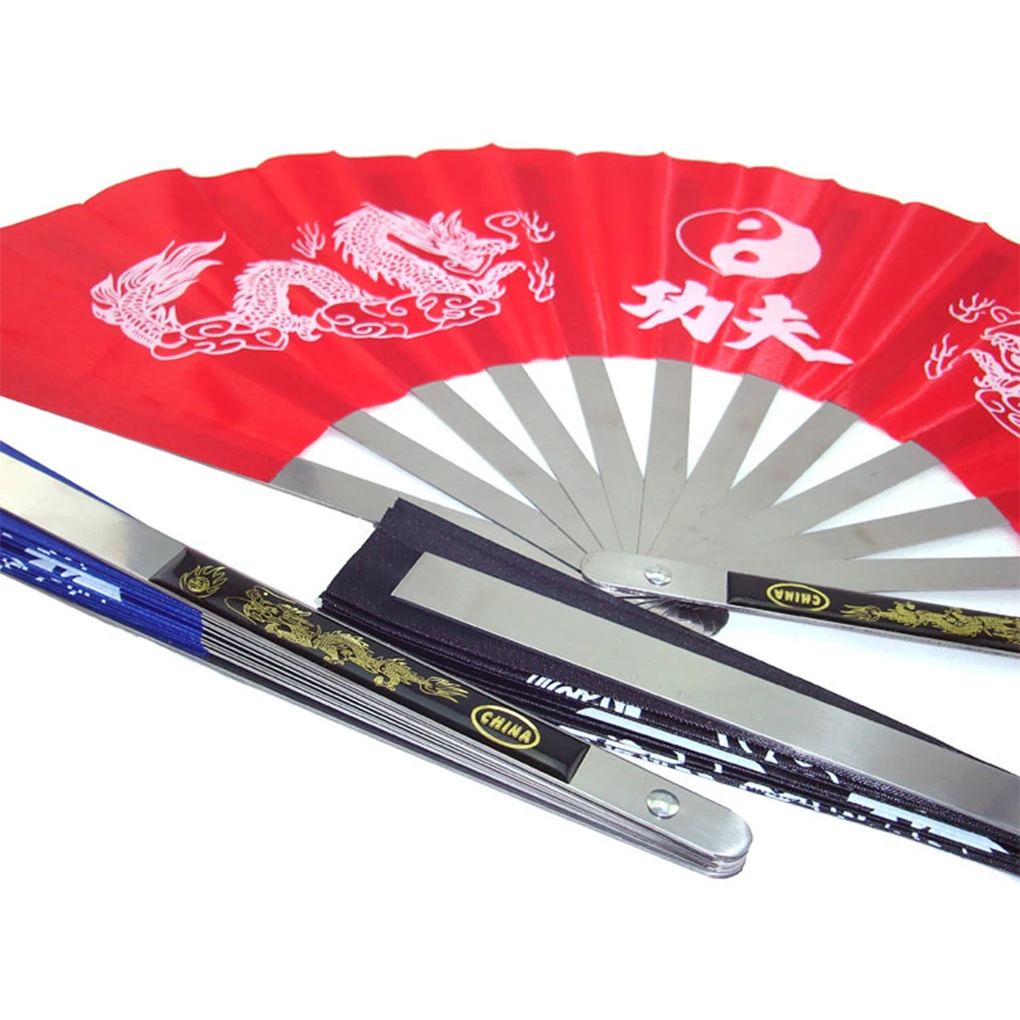 Wide Application Chinese Kung Fu Tai Chi Fan Stainless Steel Folding Fan Premium Easy To Open