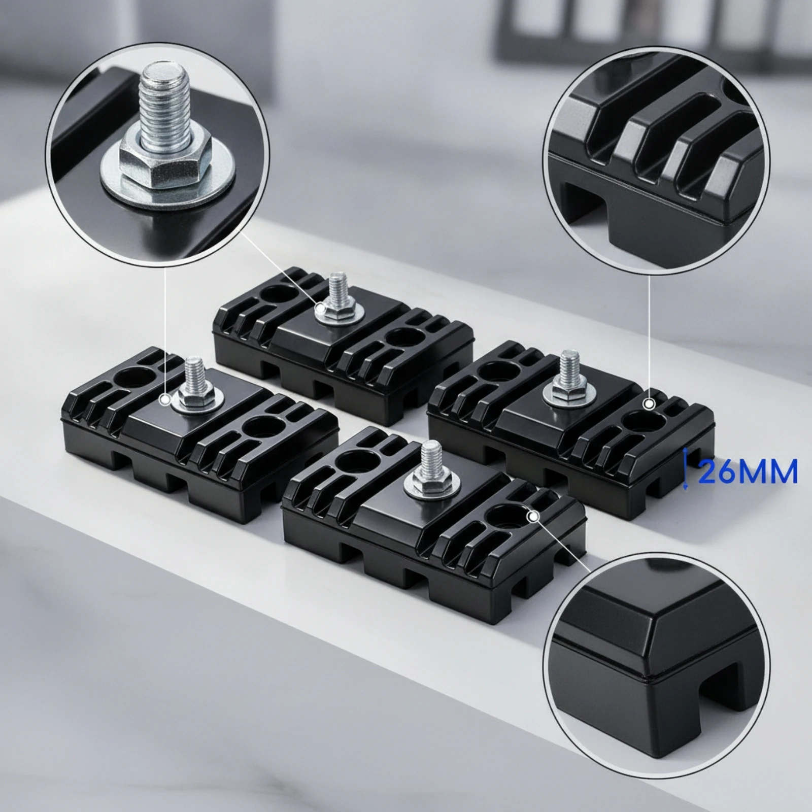 4 Pieces Anti-Vibration Pad with Stud Noise-Reducing Anti-Vibration Pad Isolator Mounts Rubber Pads Heavy-Duty