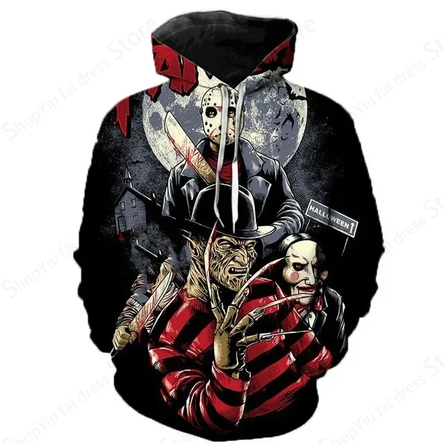 

Horror Movie Halloween Killer 3d Print Hoodie Men Women Fashion Hoodies Sweatshirt Boy Coats Women Sweats Tracksuit Pullovers
