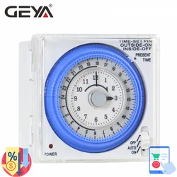 Geya-機械式スイッチタイマー,tb37,220v,15分,調整可能,手動または自動制御