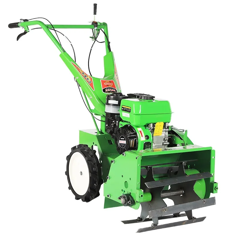 Small self-propelled four-wheel drive multi-functional micro-tiller for diesel shredded grass