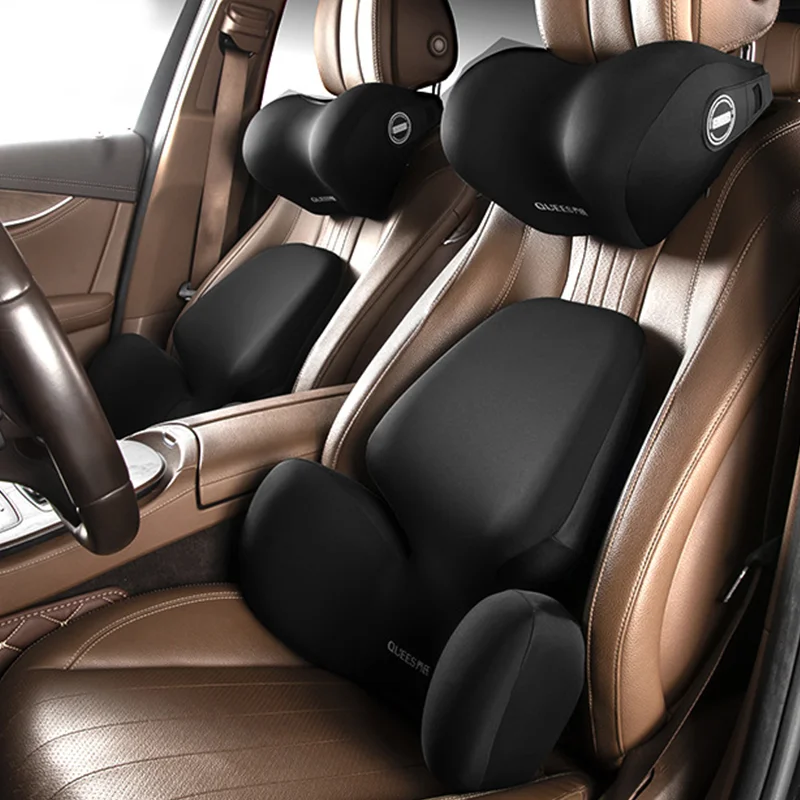 

Update Car Lumbar Support Pillow Auto Neck Pillow Waist Support Removable Washable Backrest Universal Vehicle Cushion