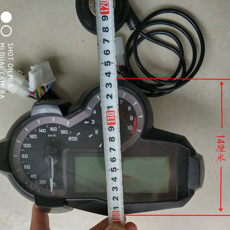 20000rpm Motorcycle Universal LCD Digital Speedometer N1-6 Odometer Tachometer Motorbike Fuel Meter Water Temperature Gauge