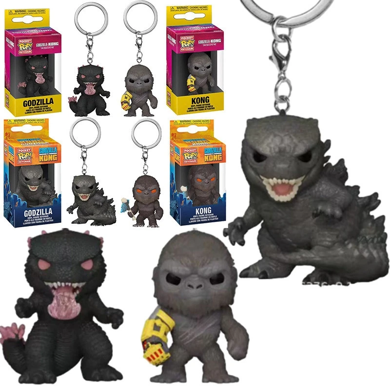 NUEVOS Llaveros FUNKO 2026 de Películas: Llavero de la Nueva Era, Figuras de Acción de Godzilla VS. Kong con Caja