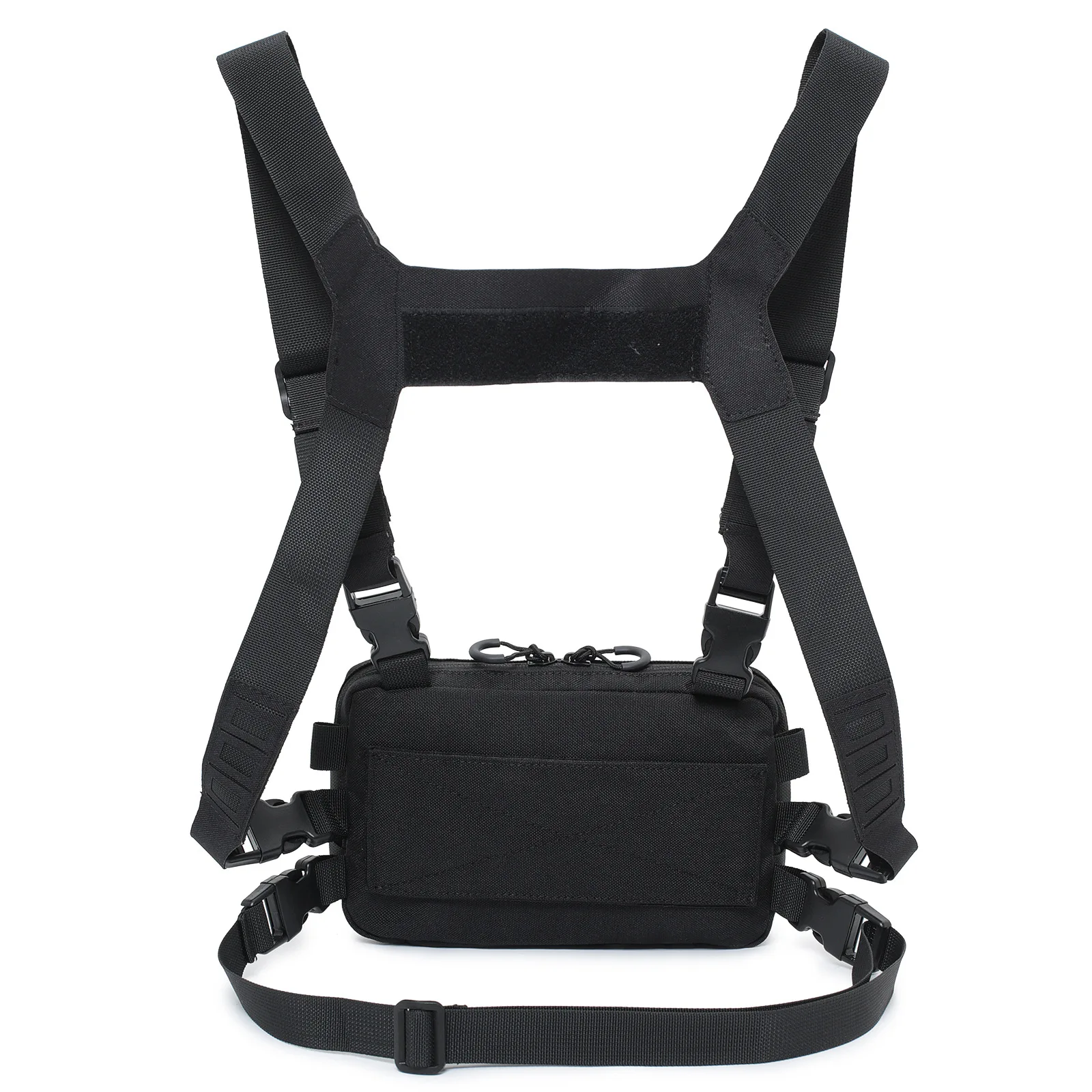 Multifunctional Unisex Tactics Chest Bag For Men Women Vest Streetwear Bag Sport Hiking Camping Waist Pack Chest Rig Bag Black