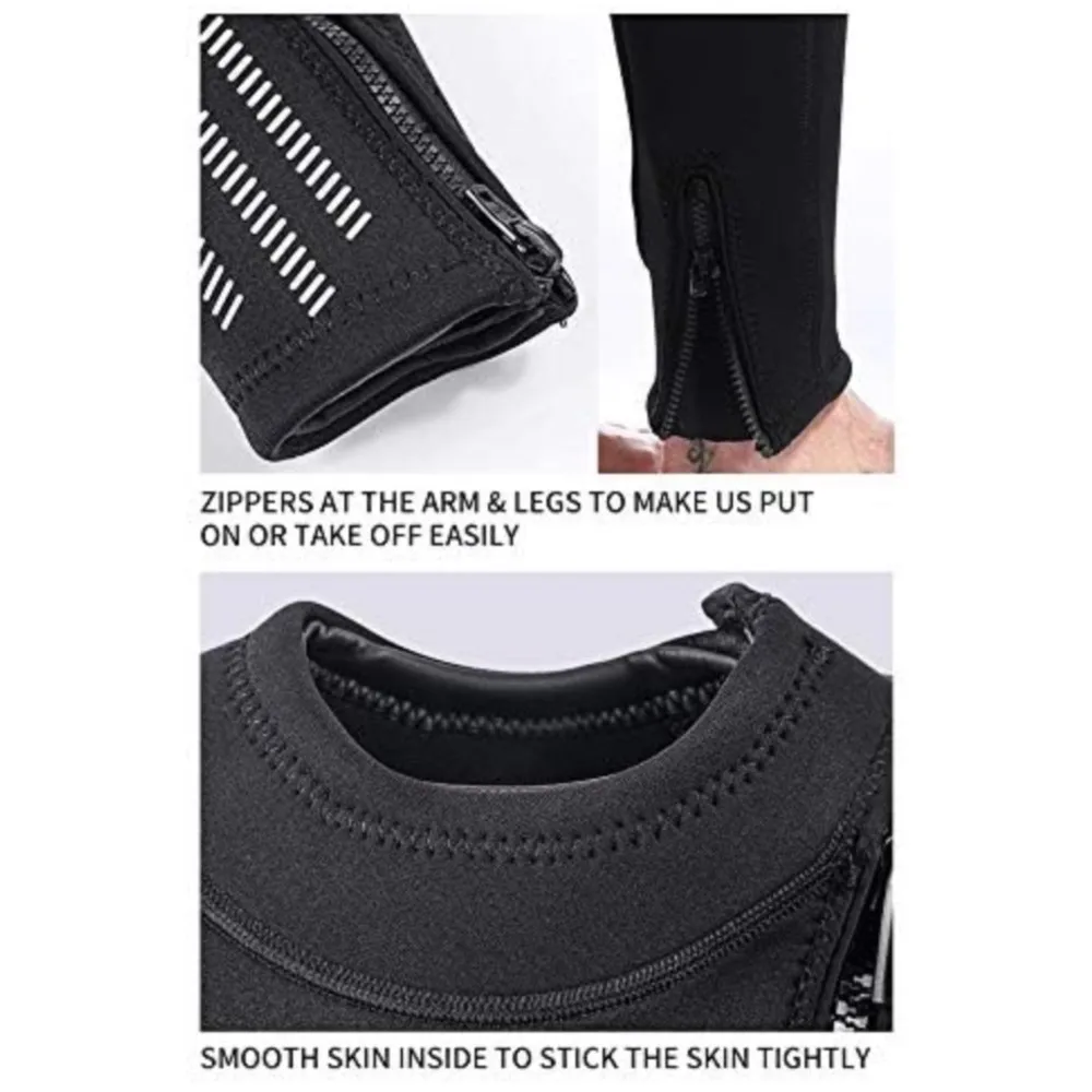 3mm Neoprene Wetsuit Front Zip Full Body Diving Suit One Piece For Men-Snorkeling Scuba Diving Swimming Surfing