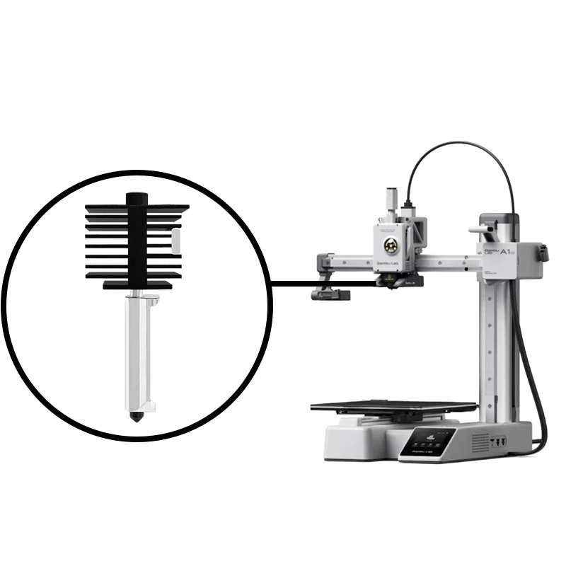 

1Pcs 3D Printer Hotend Hardened Steel Nozzle For Bambu Lab 3D Printer Accessories A1/A1Mini Hotend 0.2/0.4/0.6/0.8MM Nozzle Kit