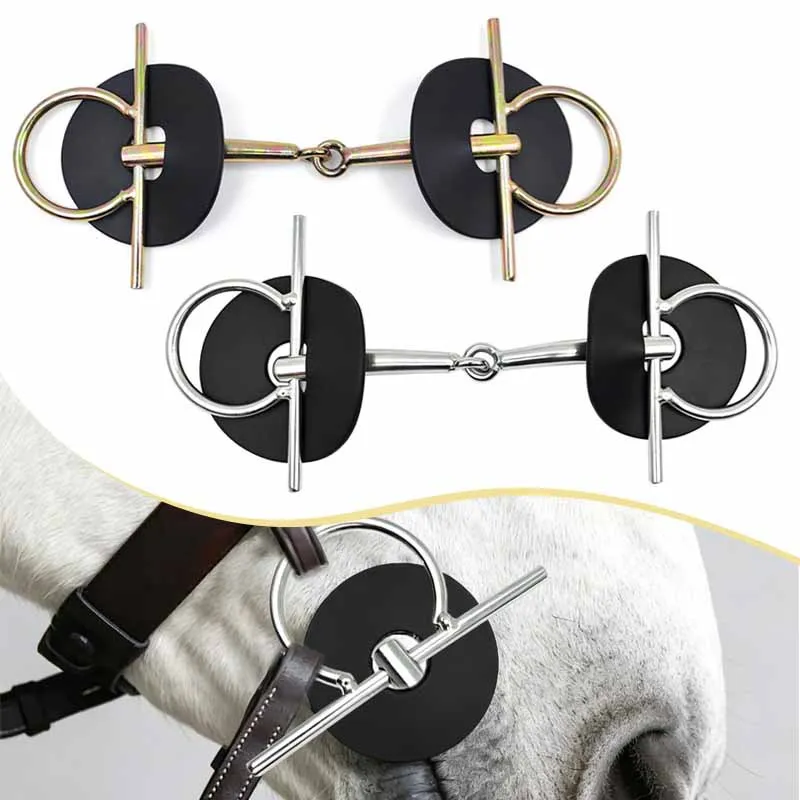 H Shape Horse Bit Horse Snaffle Bit Stainless Steel Horse Mouth Bit Smooth Design for Equestrian Training Riding