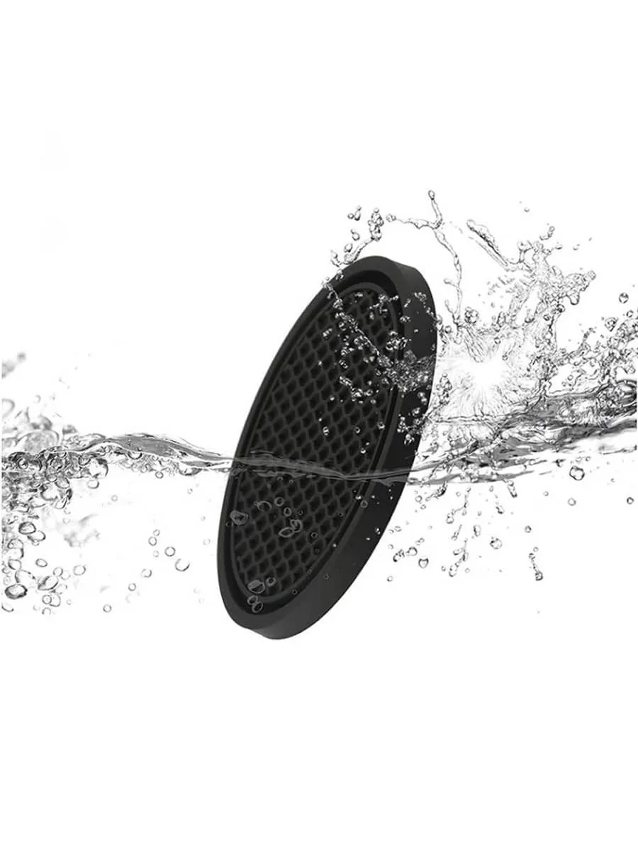 2pcs Silicone Anti-slip Cup Mat With Diamond Decoration, Creative Heat-insulating Car Accessories