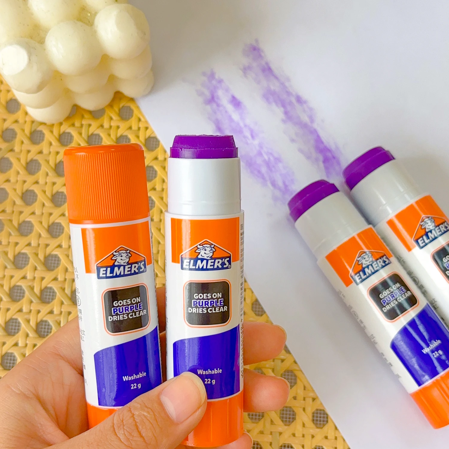 Pegamento para dar forma a las cejas morado que desaparece, pegamento que cambia de Color, lavable, adecuado para manualidades, bricolaje, Cosplay, moldeador de cejas