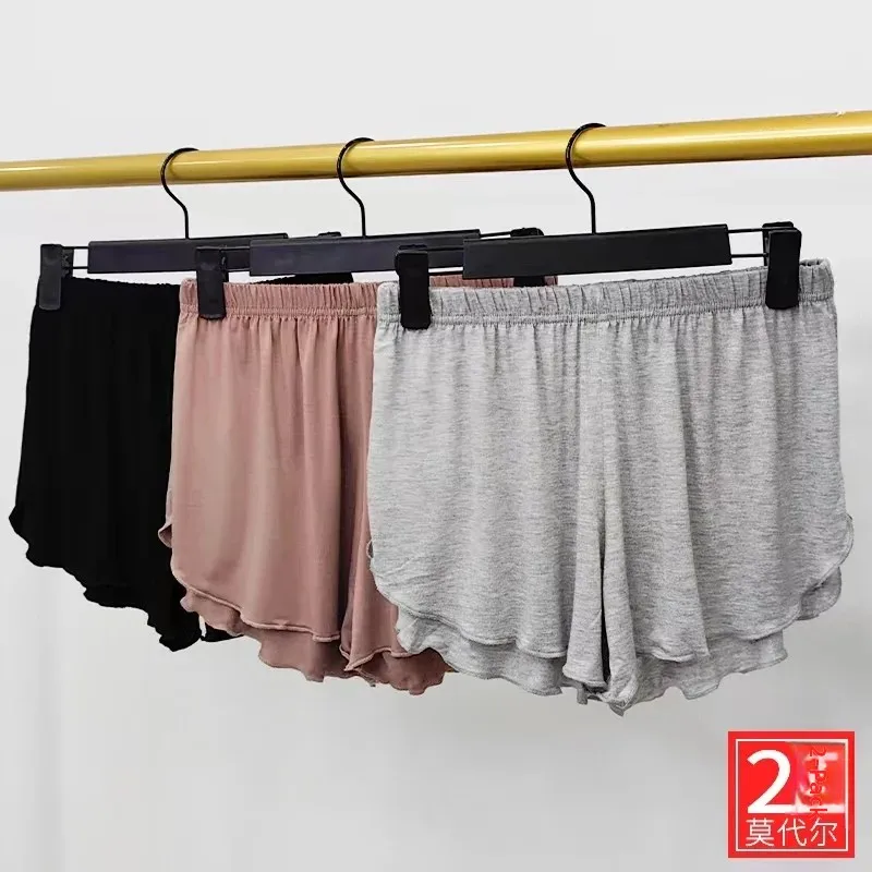 High Waist Wide Leg Sleep Pants Women's Modal Cotton Shorts Spring Summer Sports Leisure Home Pants Loose Outerwear Large Size