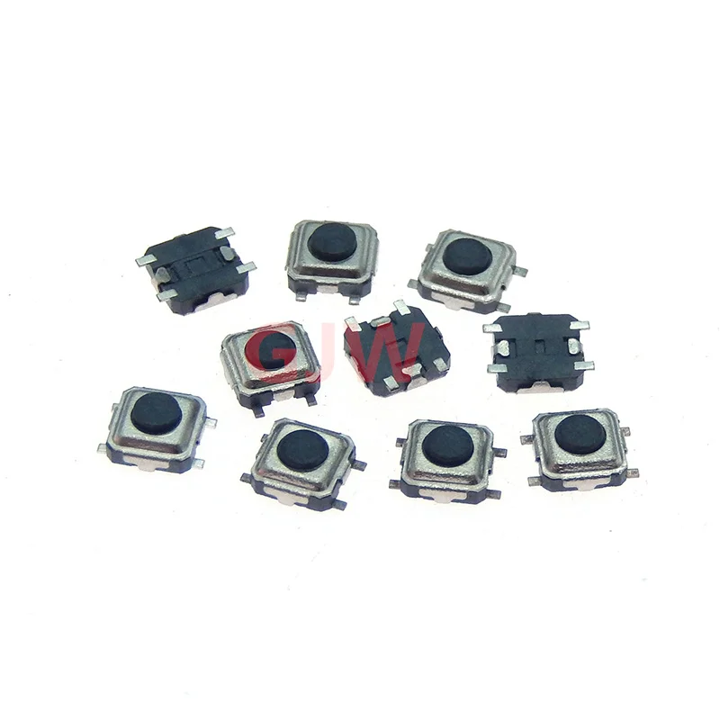 50/100PCS Super Tiny Tactile Push Button Switch Phone Button SMD Micro Momentary Switch 3X3X1.5/1.7/2/2.5mm PCB mounting Black