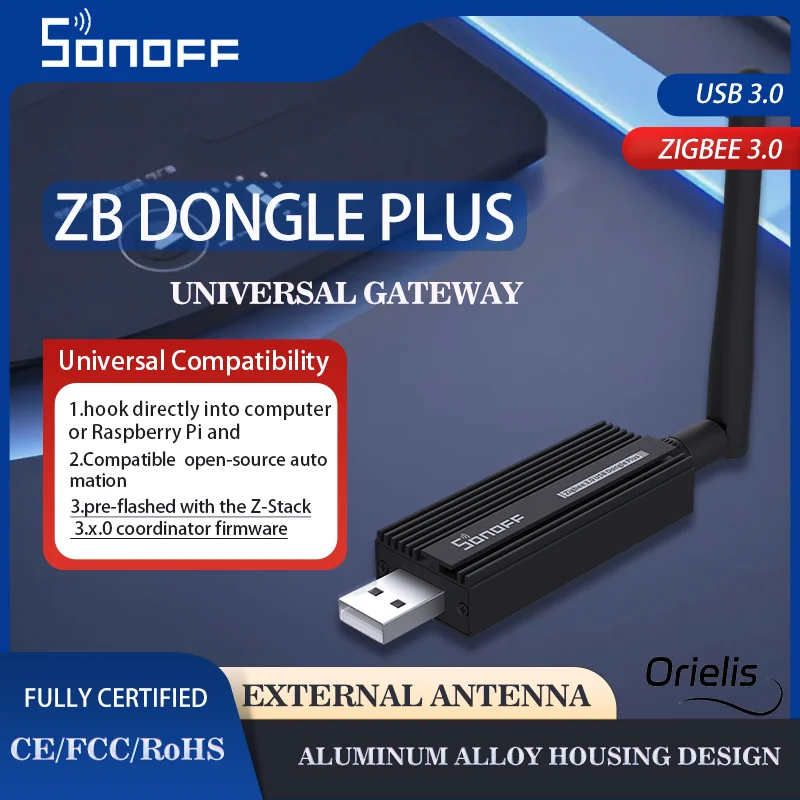 

Sonoff Zigbee 3.0 USB Dongle Plus-E with Antenna, EFR32MG21 Chip - for Home Assistant, OpenHAB, Zigbee2MQTT (ZBDongle-E)