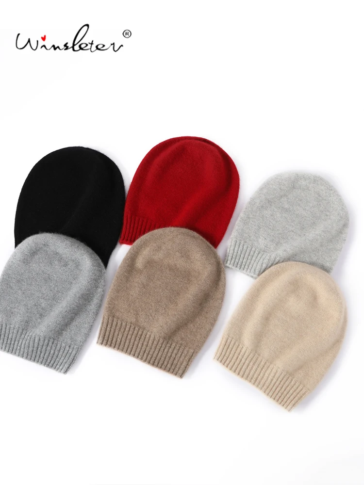 Winsleter-100%Cashmere Elegant Knit Hat, Ear protection, Unisex Vacation Casual Riding Windproof Warm Cap, 2026 Autumn A69314CC