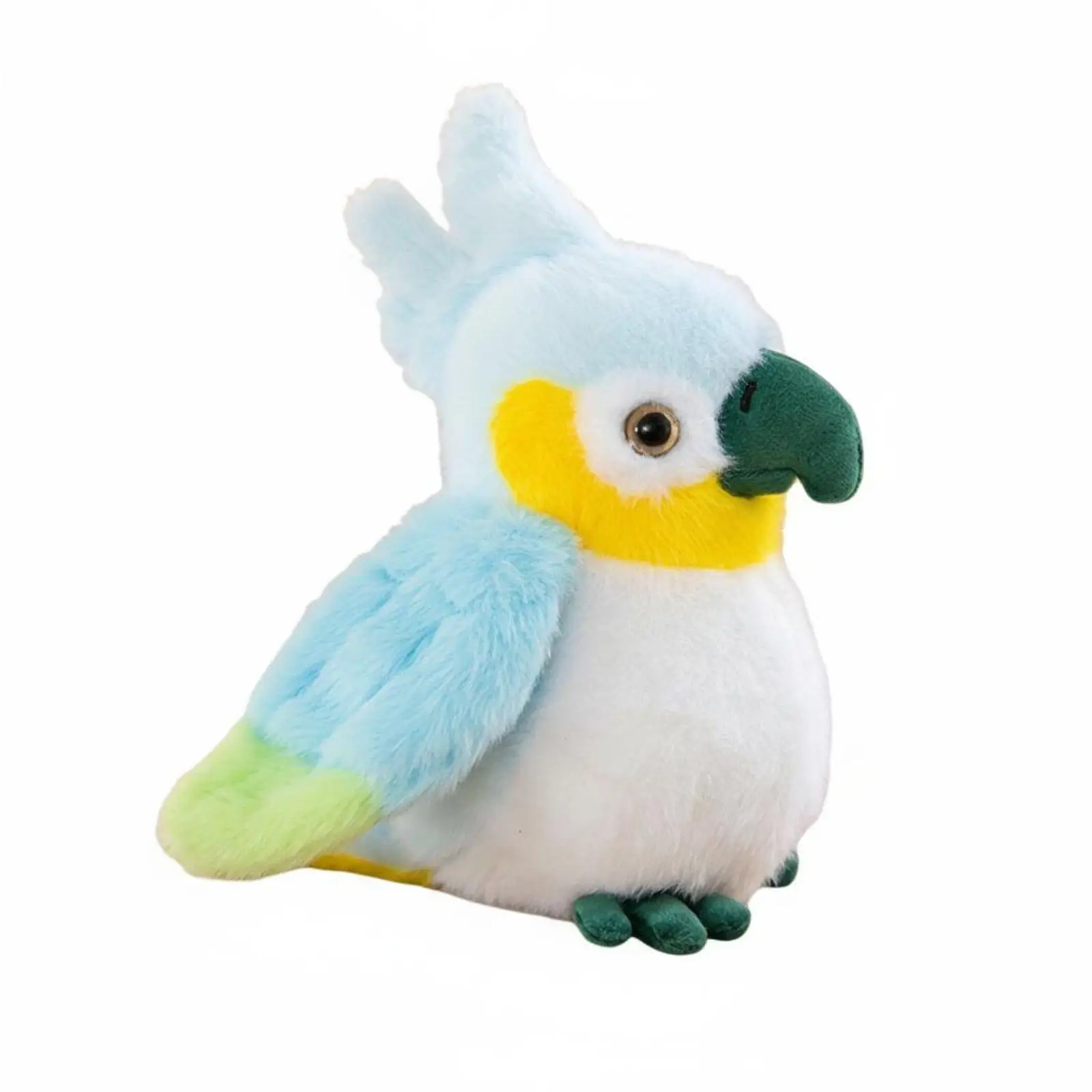 Vivid Parrot Plush Stuffed Animal Realistic Bird Doll Ornament for Kids Gift and Office Desk Decoration