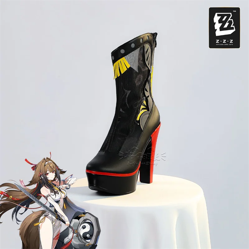 

Game Zenless Zone Zero Ye Shunguang, обувь для косплея для взрослых, женская кожаная обувь на высоком каблуке, аксессуары для костюмов, реквизит на Хэллоуин