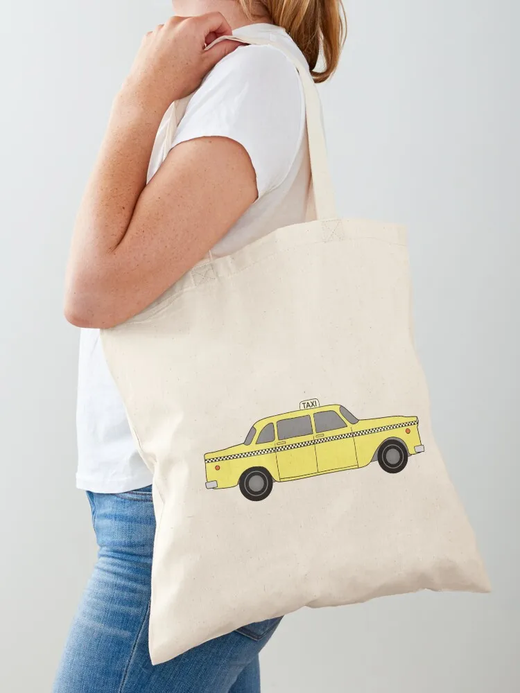 

Vintage Yellow Taxi Cab Tote Bag Candy bags Shopper handbag canvas tote custom tote bag