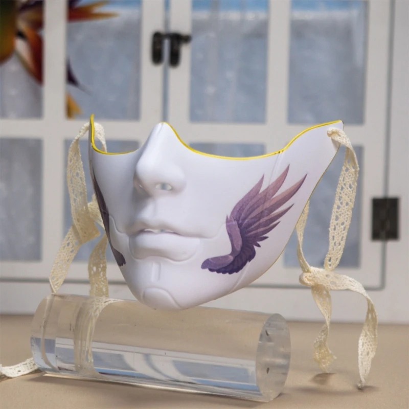 8 Styles Masquerade Beauty Mask Halloween Costume Accessories Women Aesthetics Mask Party Cosplay Prop Half Face Cover for Adult image 3