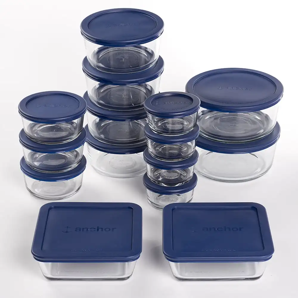 

Anchor Hocking Glass Food Storage Containers with Lids, 30 Piece Set