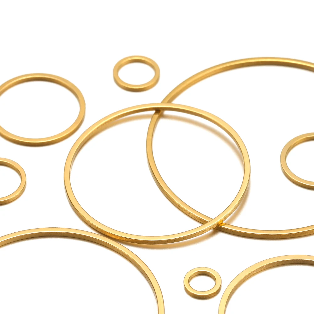 20 Stück Edelstahl Runde Anhänger Ohrringe Ringe Große Kreisförmige Ohrhaken Anhänger DIY Schmuckherstellung Armband-Verbinder 40mm – Detail 6