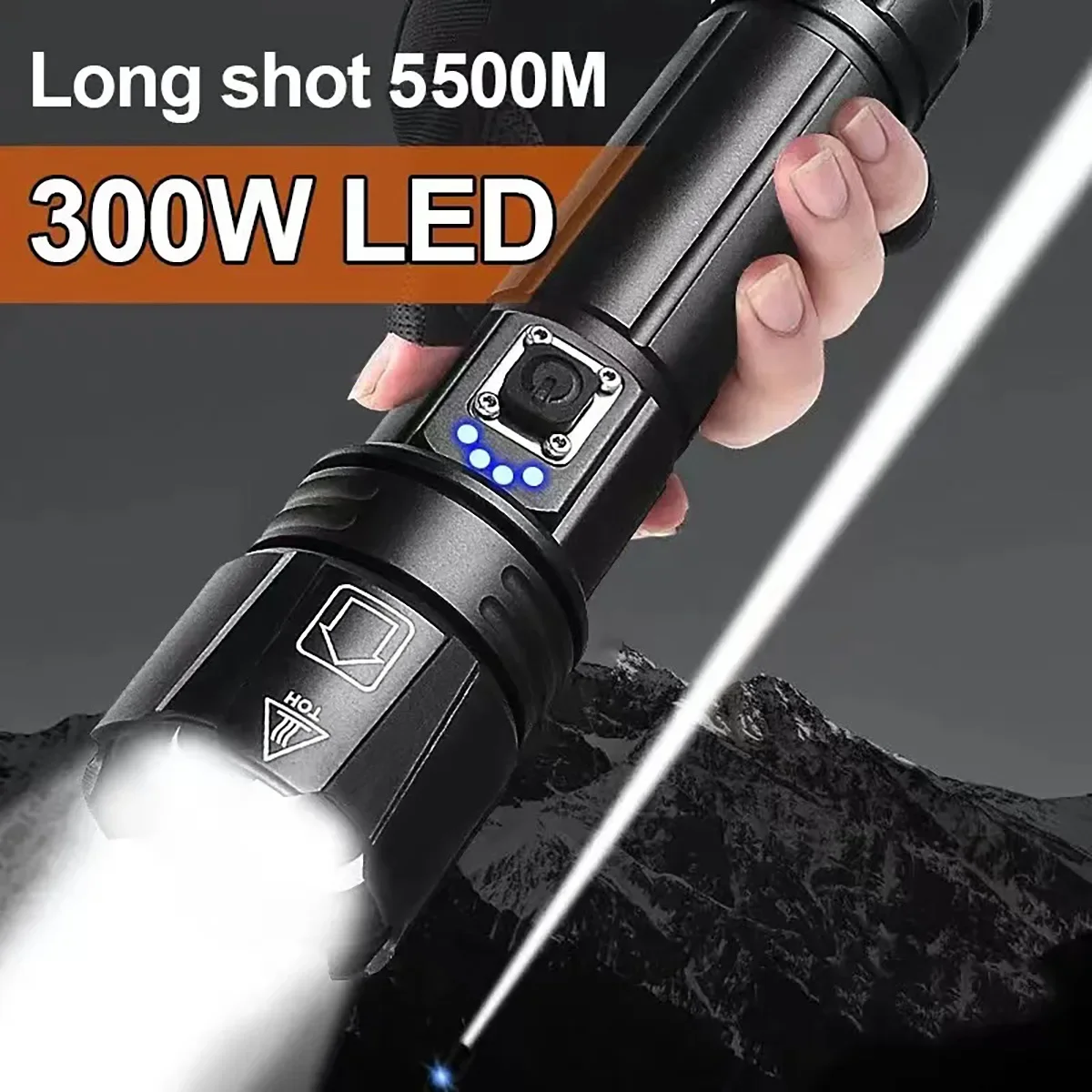 

Most Powerful LED Flashlight USB Rechargeable Torch Light High Power Flashlight Tactical Lantern Long Shot Hand Lamp For Camping