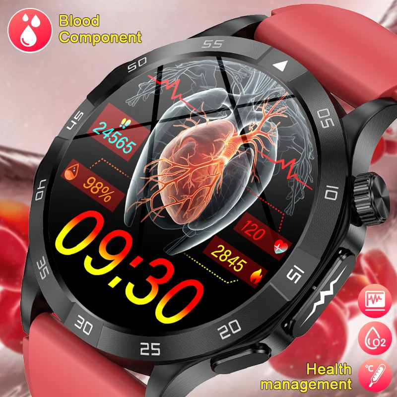 

LIGE ECG+PPG Smart Watch Blood Lipid Uric Acid Health Monitoring Sport Men Watch Women HD Bluetooth Call AI Voice Smartwatch SOS