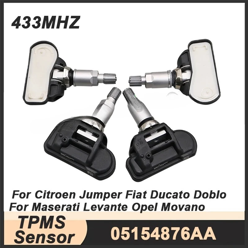

4 шт. датчик TPMS, система контроля давления в шинах для Opel Movano Citroen Jumper Fiat Ducato Maserati Levante 05154876AA