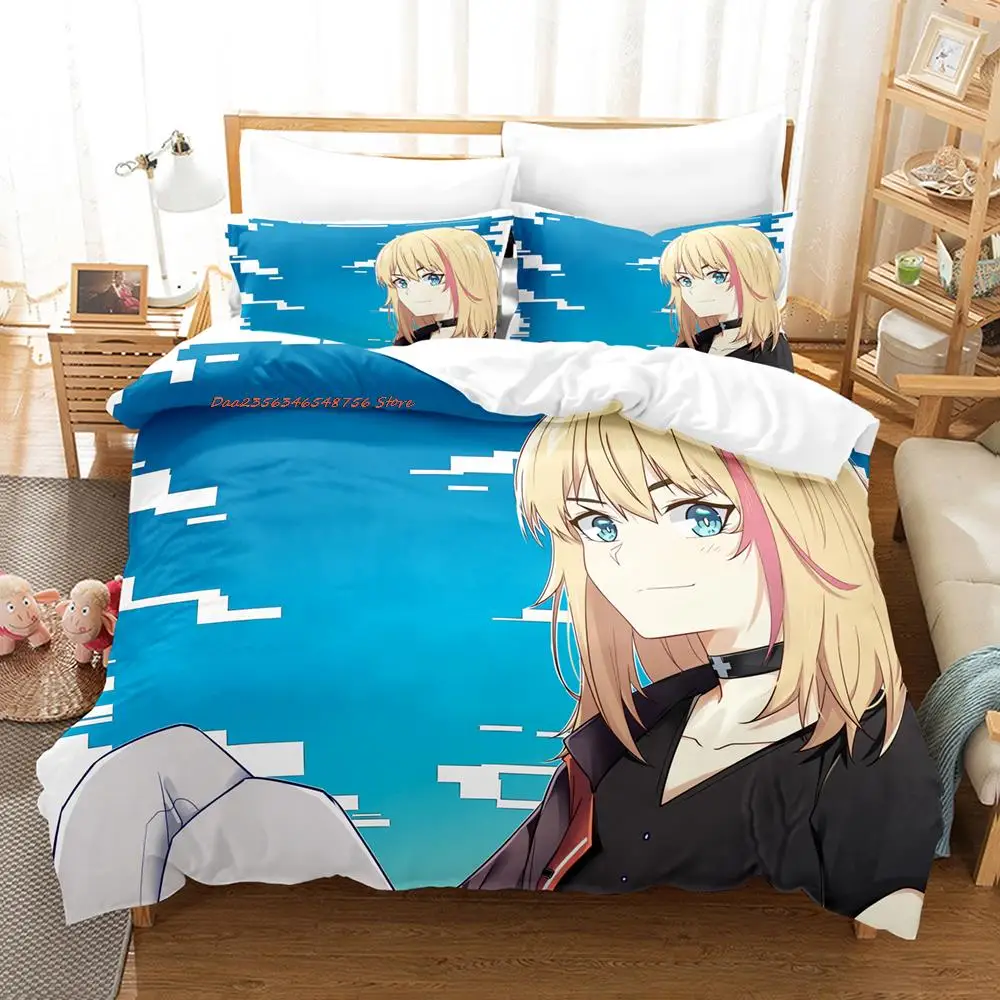 

Anime Wonder Egg Priority Bedding Set Single Twin Full Queen King Size Bed Set Adult Kid Bedroom Duvet Cover Sets Home Textiles