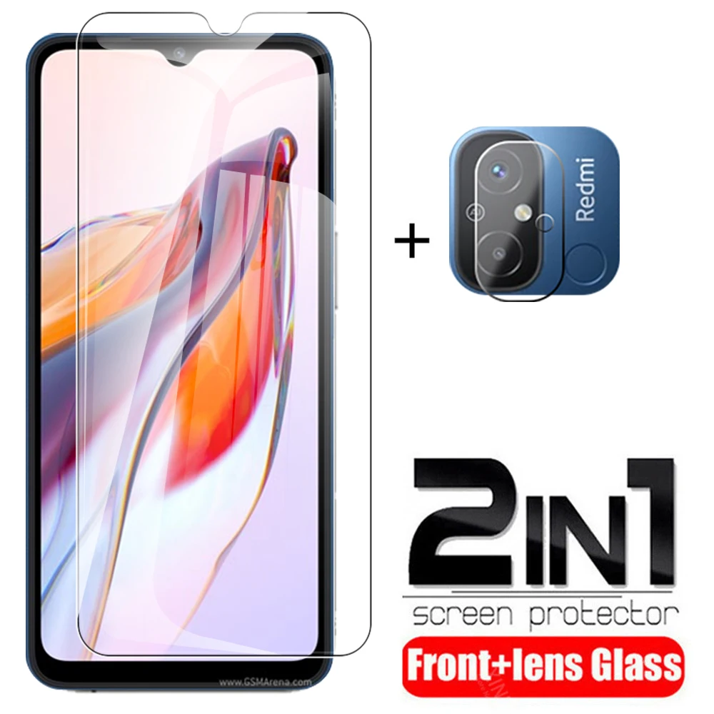 2in1 Tempered Glass Case For Xiaomi Redmi 12C 6.71'' Screen Protector Xioami Redmi 12 C C12 Redmi12c Camera Lens Protective Film