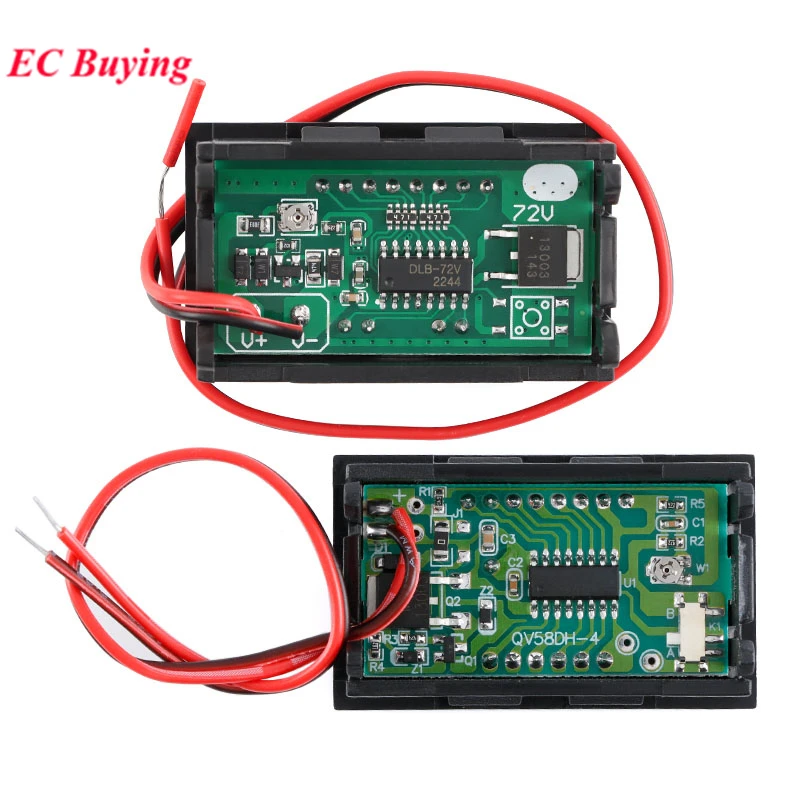 12V 24V 36V 48V 60V 72V 84V Li-ion Battery Capacity Indicator Car Motorcycle Digital Voltmeter Meter Voltage Tester LED Display