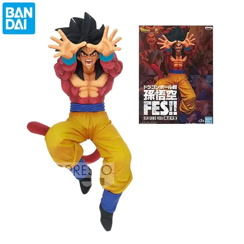 BANDAI Dragon Ball GT FES Son Goku Super Saiyan 4 Original PVC Anime Action Figure Model Toys for Boys Girls Birthday Gifts