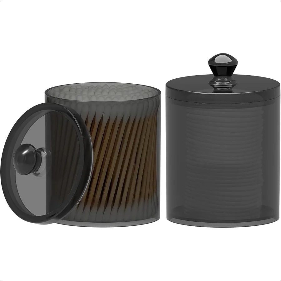 Contenitori portaoggetti con coperchi Confezione da 2 Organizzatori per trucchi da 10 once per organizer da bagno e contenitori Q per la casa e il bagno