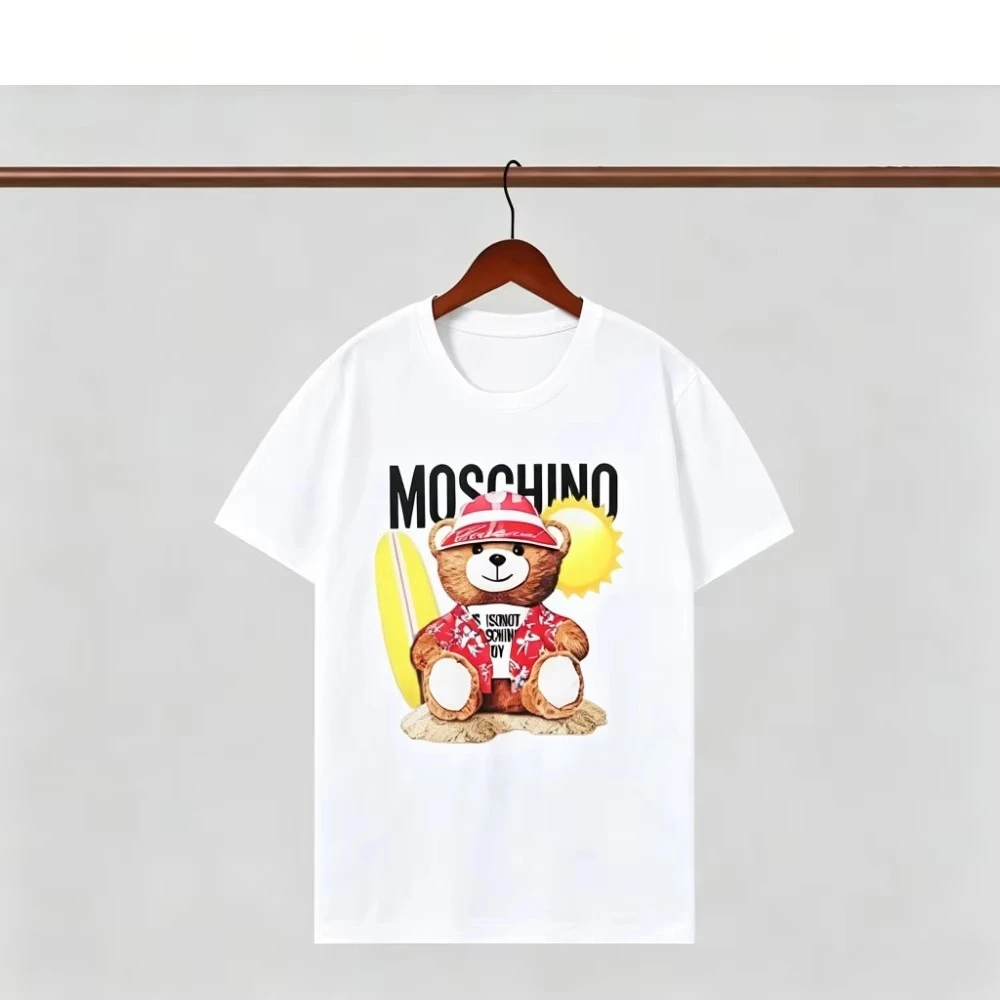 Vintage Summer Teddy Bear Print T-Shirt Unisex Oversized Street Fashion Short Sleeve Soft Cotton Crewneck Casual Tees Tops