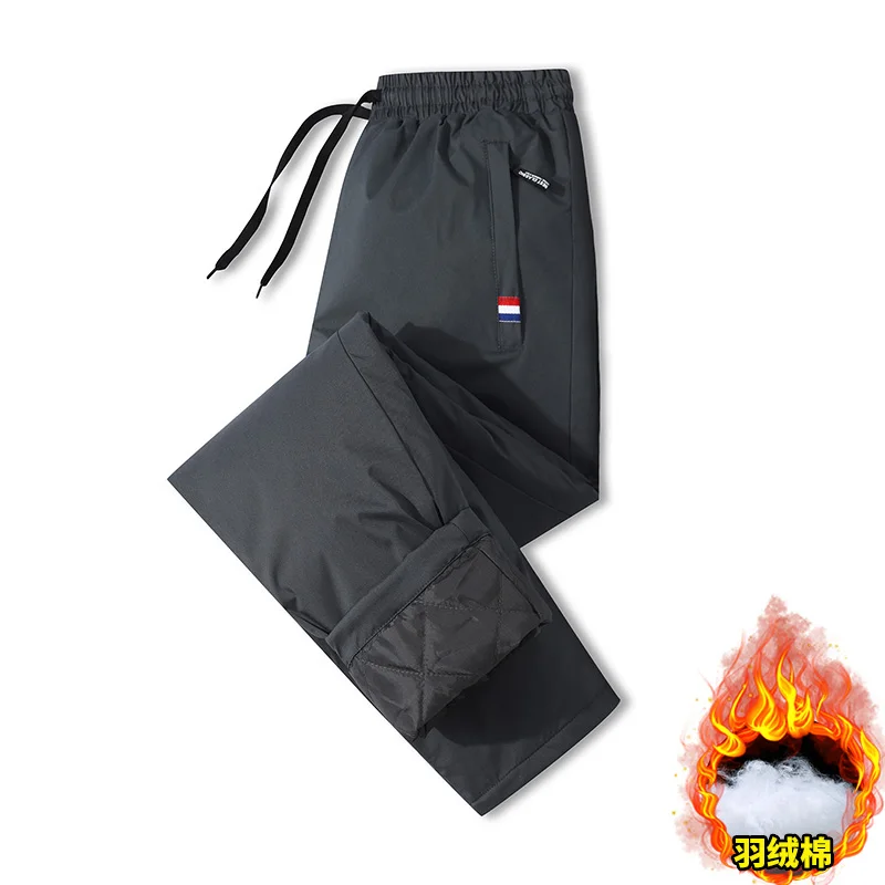2024 Autumn And Winter New Plush Thickened Pants Fashion And Casual Korean Version Large Zipper Sports Pants Plush Pants For Men