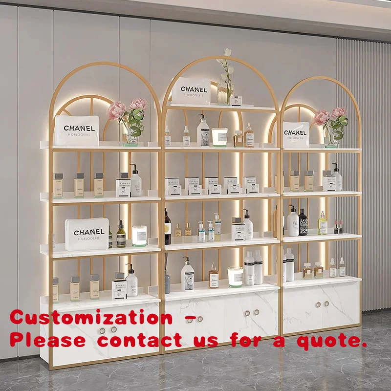 

Customize.Customised Luxury Skincare Display Cabinet Beauty Salon Display Rack and Short Cabinet
